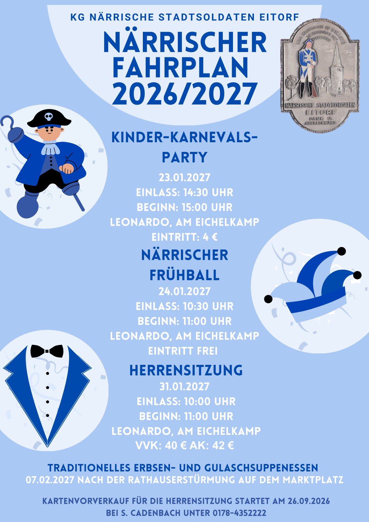 Närrischer Fahrplan 2026/2027